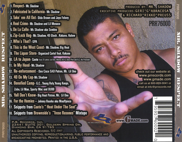 Mr. Shadow Presents... Respect Chicano Rap Mr. Shadow Presents... Respect Chicano Rap